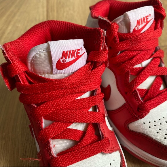 Nike Dunk High PS 'Championship Red' Shoes Toddler Size 8c - Picture 6 of 10